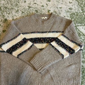 Multi color and cream sweater